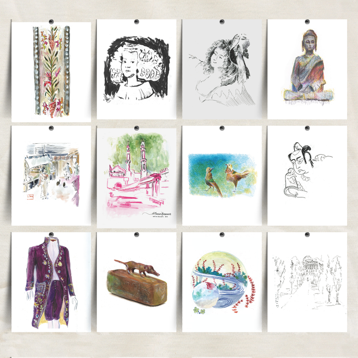 Sketch The Met Art Prints, Set of 12